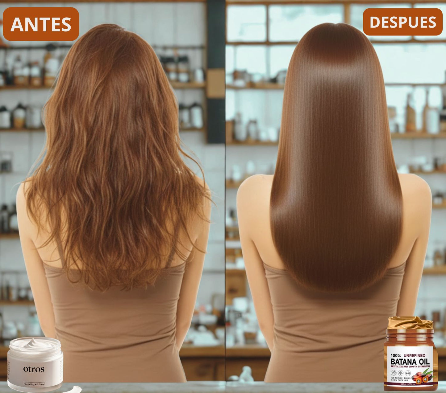 Mascarilla Capilar con Aceite de Batana – Hidratación Profunda, Fortalece y Revitaliza el Cabello seco, Anti Frizz